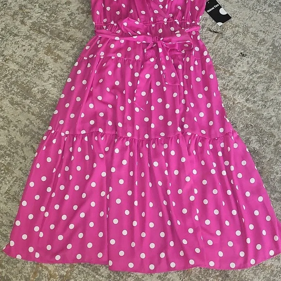 Maison Tara Pink Polka Dot Dress Size 12 NWT - Picture 2 of 11